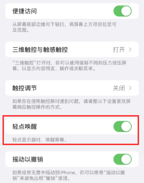 莱州苹果授权维修站分享iPhone轻点无法唤醒怎么办 