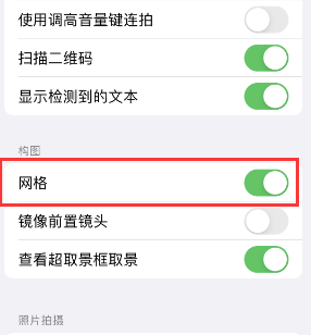 莱州苹果手机维修网点分享iPhone如何开启九宫格构图功能 